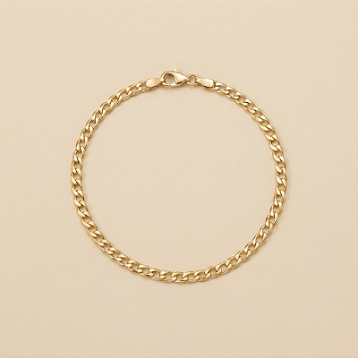 Pulseira Grumet 3mm 20cm – Banhada a Ouro 18K