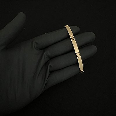 BRACELETE IMPERIAL( 5mm) Escolha  17cm a 21cm - Banhado a Ouro 18K