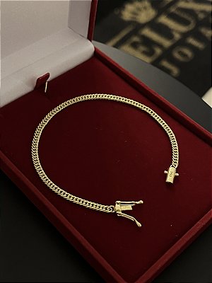 PULSEIRA LACRAIA (2mm) Escolha  17cm a 21cm - Banhado a Ouro 18K