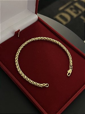 PULSEIRA PERUANA  (5mm) Escolha  17cm a 21cm - Banhado a Ouro 18K