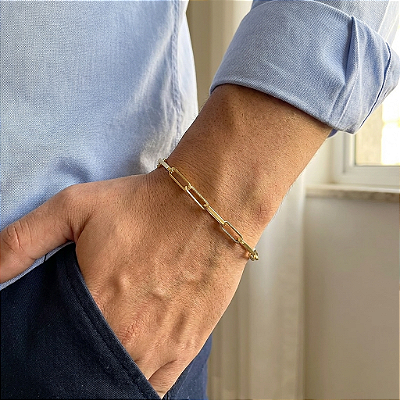 Pulseira 5mm 17cm – Banhada a Ouro 18K