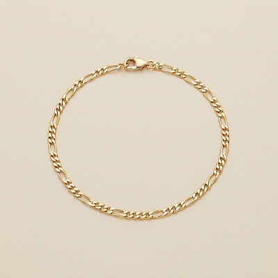 Pulseira 3x1 2mm 17cm a 21cm – Banhada a Ouro 18K