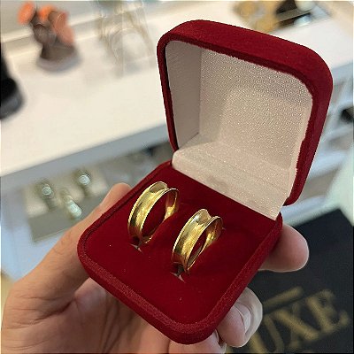 PAR DE ALIANÇA 6mm FEITO – MOEDA ANTIGA