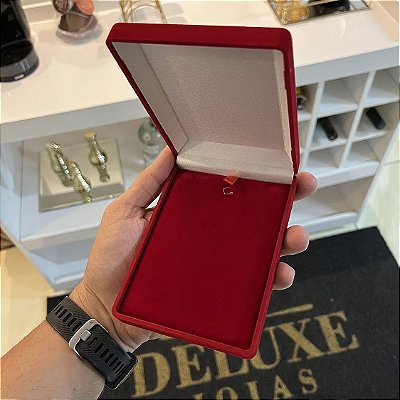 CAIXA M PARA COLAR VELUDO – Banho Ouro 18k