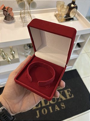 CAIXA M PARA PULSEIRA VELUDO VERMELHA
