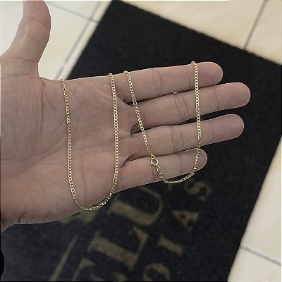 Corrente Grumet 2mm 70cm – Banho Ouro 18k