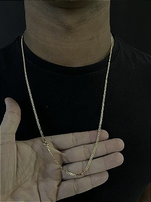 Corrente Piastrine 2mm – Escolha o Tamanho 50, 60 ou 70cm – Banhada a Ouro 18K