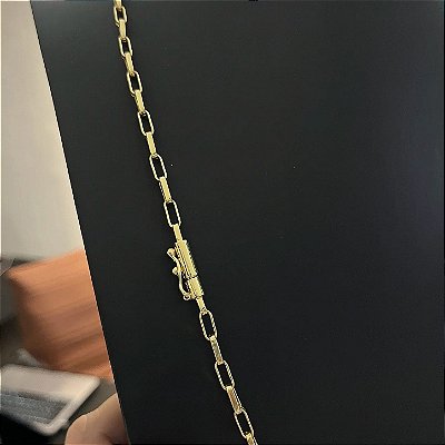 Corrente Tijolinho 3mm 70cm – Banho Ouro 18k