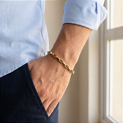 Pulseira 6mm 20cm – Banhada a Ouro 18K