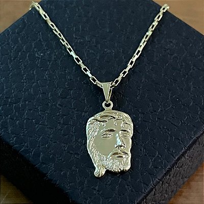 Pingente Face de Jesus – Banhado a Ouro 18K