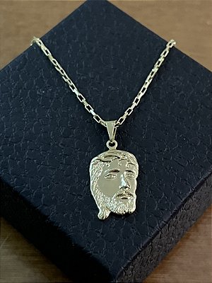 PINGENTE ROSTO DE JESUS CRISTO P  (8g- 2x2cm) - BANHO DE OURO 18k