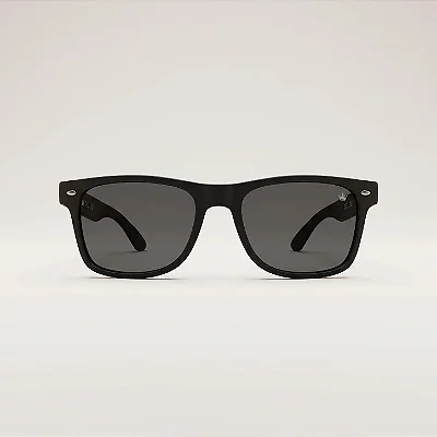 Óculos de Sol Wayfarer Preto Fosco com Lente Marrom e Proteção UV400 (Ref. AYXCSS9UQ)