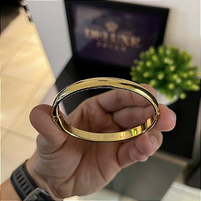 Bracelete Borda Arredondada – Banhado a Ouro 18K