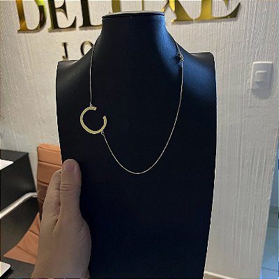 Corrente Veneziana 2mm 50cm + Pingente Pingente – Banho Ouro 18k