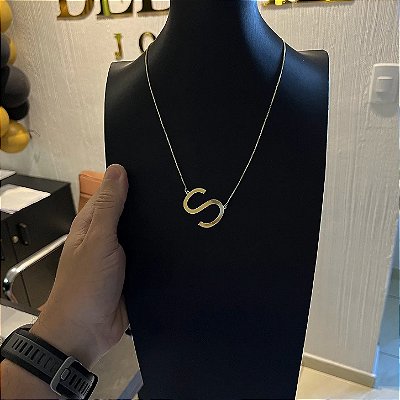 Corrente Veneziana 2mm 50cm + Pingente Pingente – Banho Ouro 18k