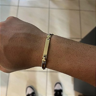 Bracelete vazado Cruz – Banhado a Ouro 18K