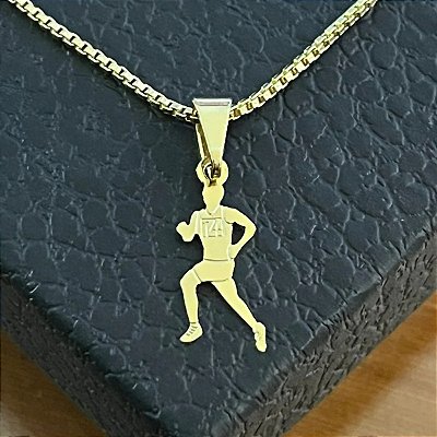Pingente Corredor Maratona – Banhado a Ouro 18K