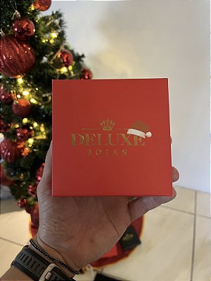 CAIXA DE PRESENTE VERMELHA DELUXE JOIAS CLIENTE VIP - (10x10cm)