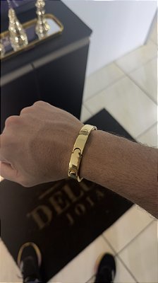 BRACELETE BUZEIRINHA ( 8mm - 21cm) - BANHADO A OURO 18K