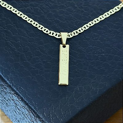 Pingente Plaquinha Esperança – Banhado a Ouro 18K