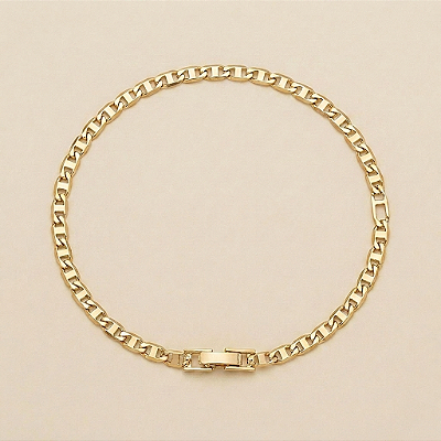 Pulseira piastrine 3mm 20cm – Banhada a Ouro 18K