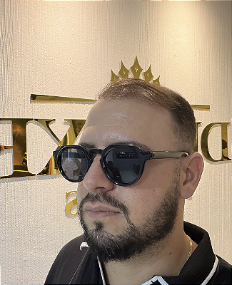 Óculos de Sol Octagonal Preto