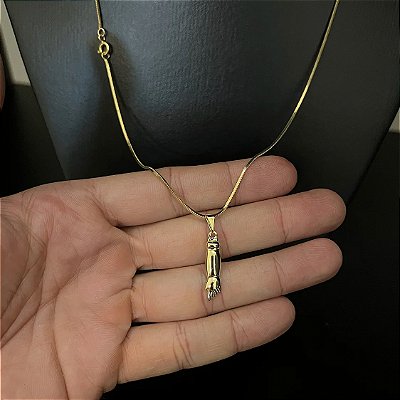Corrente 1.8mm 60 ou 70cm + Pingente Figa – Banho de Ouro 18k