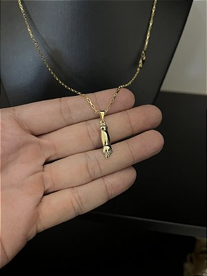 CORRENTE TIJOLINHO (1.5MM-50cm, 60cm ou 70cm +) + PINGENTE FIGA