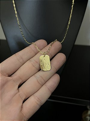 DUPLICADO - CORRENTE CARTIE (1.5MM-50cm, 60cm ou 70cm +) + PINGENTE CRUZ COM JESUS