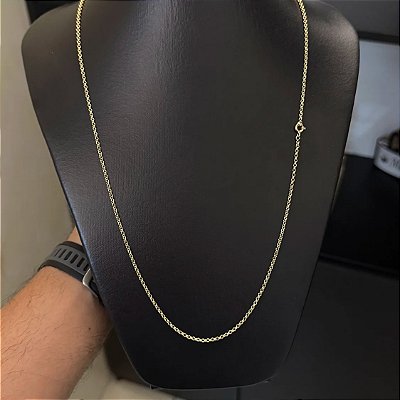 Corrente Trançada 2mm – Escolha o Tamanho 50, 60 ou 70cm – Banhada a Ouro 18K