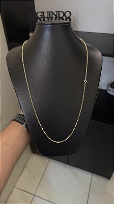 CORRENTE ELO PORTUGUÊS ( 2mm - 50, 60cm ou 70cm) - BANHADO A OURO 18k