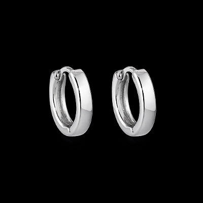 PAR DE BRINCOS ARGOLA - BANHADO A PRATA 18K