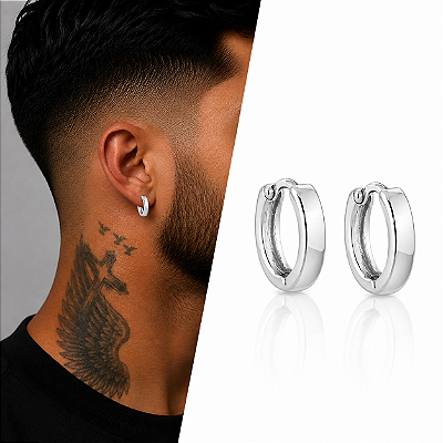 Brinco Argola Ney Lisa – Banho de Prata
