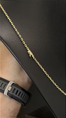 Corrente Cadeado 3mm – Escolha o Tamanho 50, 60 ou 70cm – Banhada a Ouro 18K