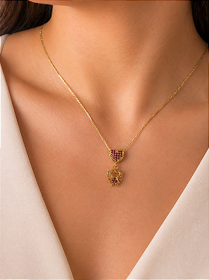 CORRENTE VENEZIANA ( 2mm - 50cm FEM ) + PINGENTE MENINA CRAVEJADO EM ZIRCONIA PREMIUM - BANHADO A OURO 18K.