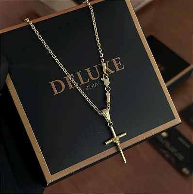 Corrente Cadeado 2mm – Escolha o Tamanho 50, 60 ou 70cm – Banhada a Ouro 18K
