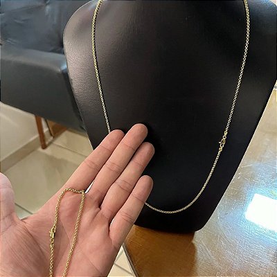 Corrente 2mm 70cm + Pulseira 21cm – Banho Ouro 18k