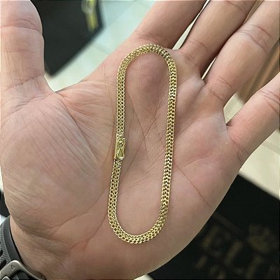 Pulseira Grumet 3mm 20cm – Banhada a Ouro 18K