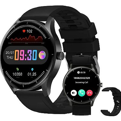 Smartwatch PEJE ZW02 Premium à Prova d'Água – Tela Touch AMOLED, Chamadas Bluetooth e Conexão Strava