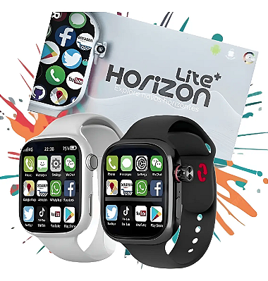 Smartwatch Horizon Lite+ 4G Premium – Celular de Pulso Android com Câmera Giratória e Tela Touch AMOLED