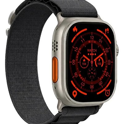 Kit Smartwatch Ultra 49mm Premium Série 10 com 8 Pulseiras – Tela Touch, Chamadas Bluetooth e Design Moderno