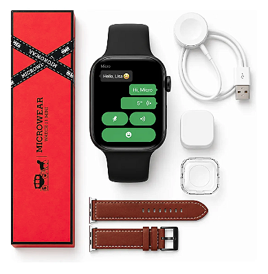 Smartwatch W59 Mini 2ª Geração Microwear 41mm Premium – Responde WhatsApp, Tela Touch e Chamadas Bluetooth