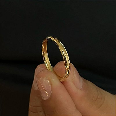 Aliança Modelo Fino delicado – Feita em Moeda Antiga com Banho de Ouro 18K