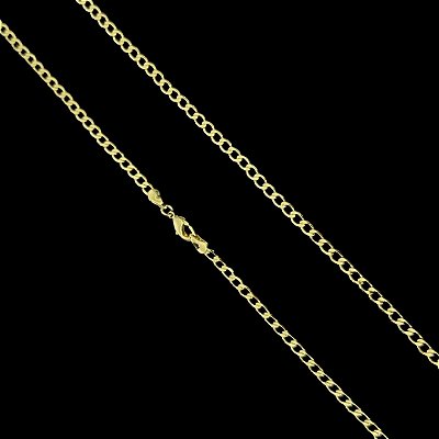 CORRENTE GRUMET( 4mm  - 16G) - 70/60cm - BANHADO A OURO 18K