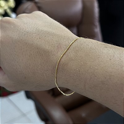 PULSEIRA VENEZIANA (1mm-2g-21cm)  - BANHO DE OURO 18k.