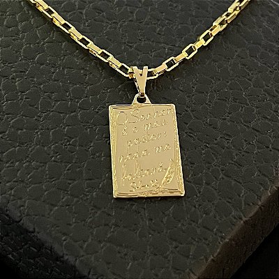 Pingente Placa Salmo 23 – Banhado a Ouro 18K