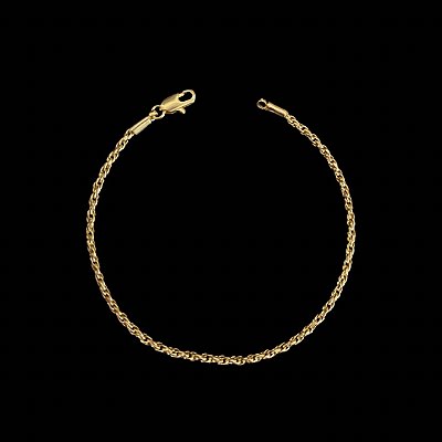 PULSEIRA TRANÇADA (6G - 21CM) - BANHO DE OURO 18k.
