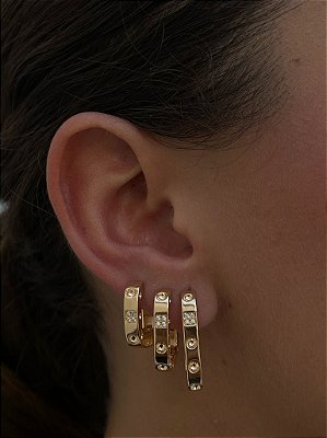Trio de Argolas Mavi Gold