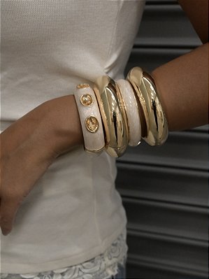 Bracelete Oval Destino Dourado