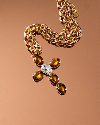 Colar Crucifixo Mel